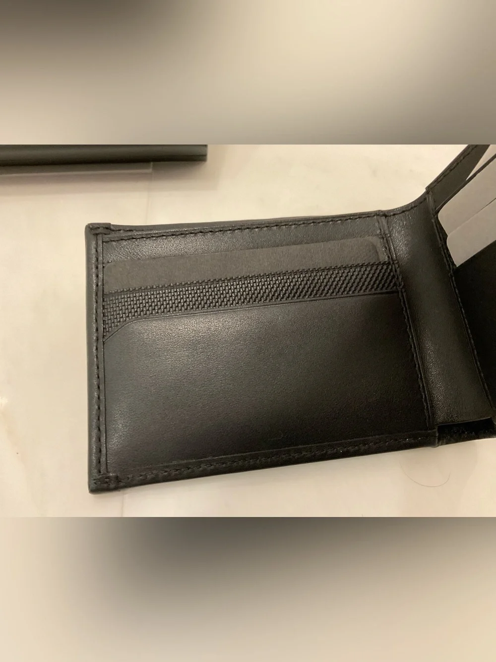 NEW Tumi ALPHA Ballistic Nylon 3..4” x 4.4” Double Billfold Wallet - BLACK